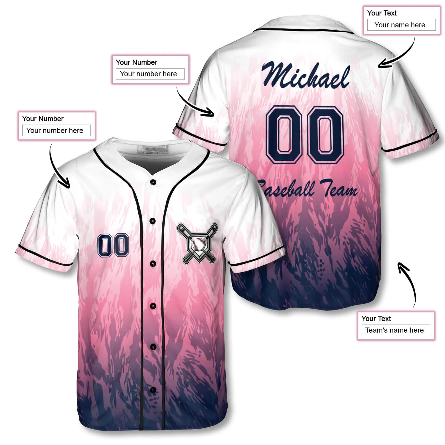 3D All Over Print Athlete Flame Custom Baseball Jersey, Idea Gift for Baseball Team