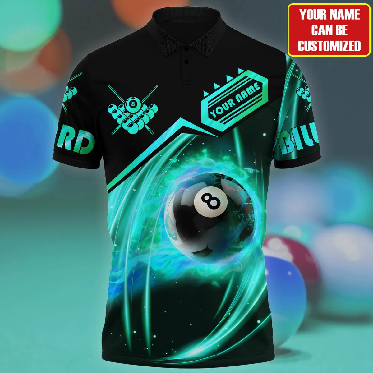 3D All Over Print Billiard Polo Shirt, Rock Strike Billiard Unisex Shirt, Billiard Gift For Him, Billiard Uniform