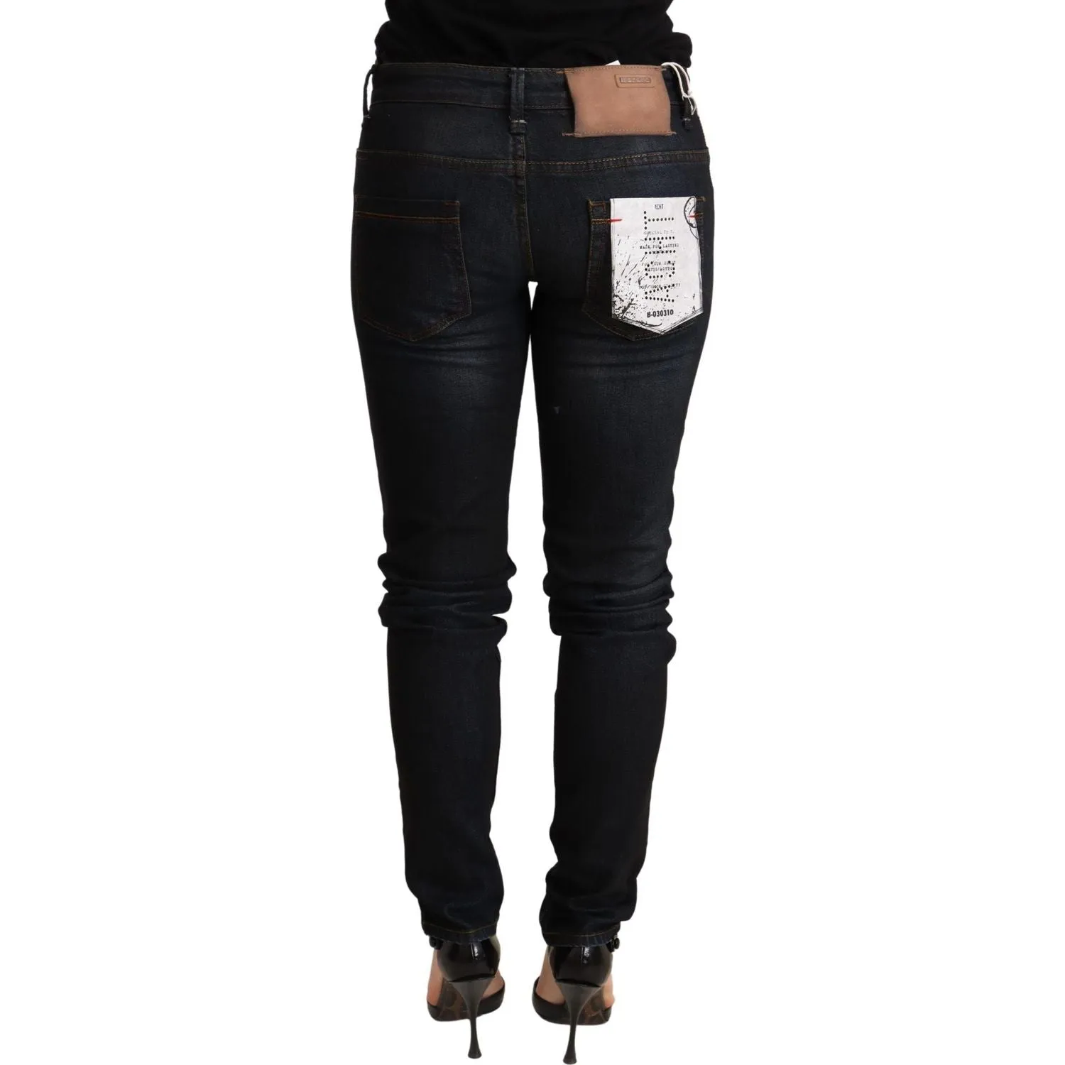 Acht Chic Blue Washed Skinny Low Waist Jeans