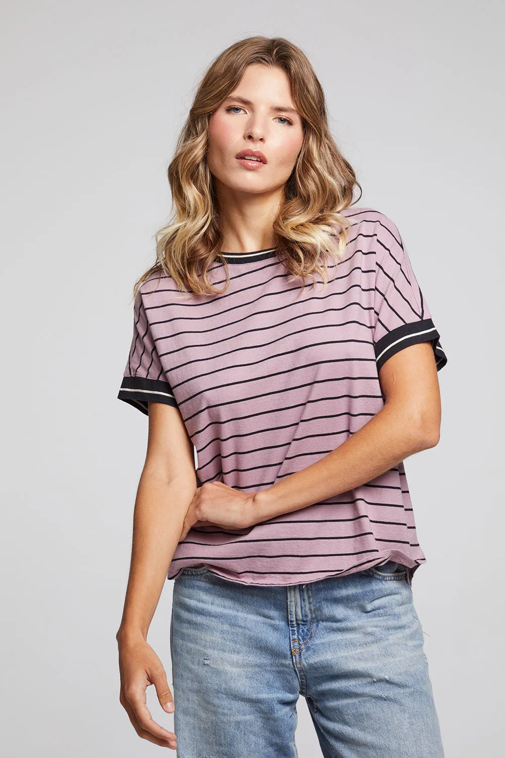 Amber Stripe Mix Tee