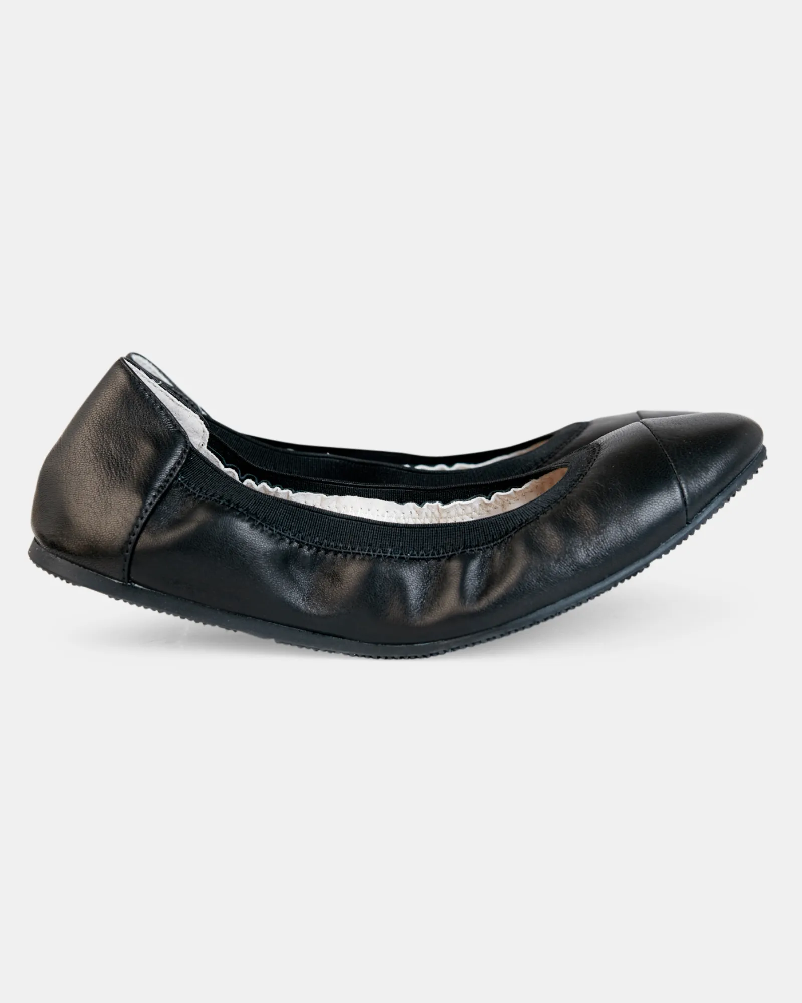 Ava Leather Ballet Flat - Black