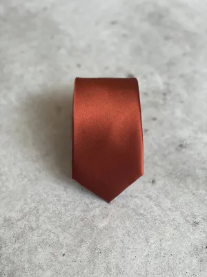 Bronze Skinny Silk Neck Tie