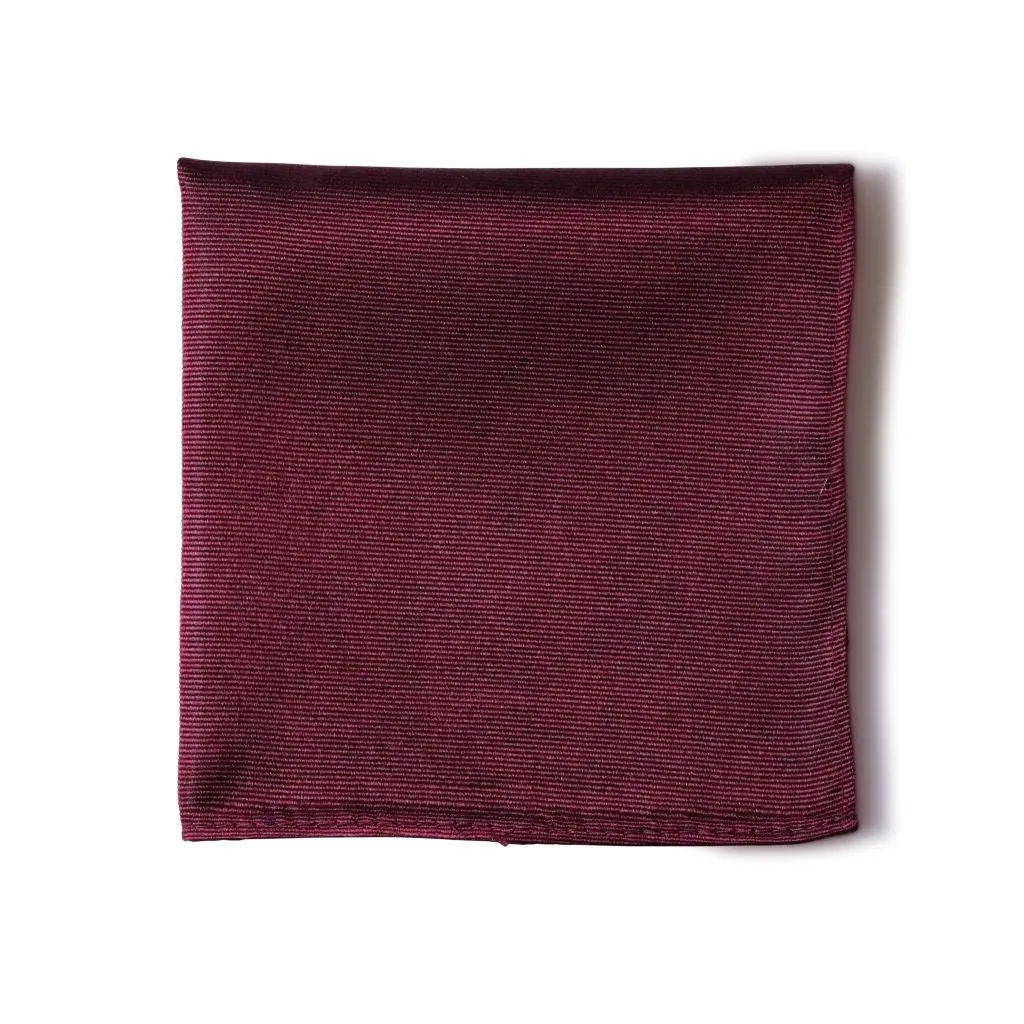 Burgundy Wine Silk Pocket Square