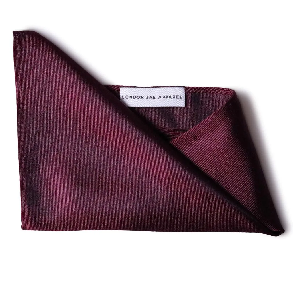 Burgundy Wine Silk Pocket Square