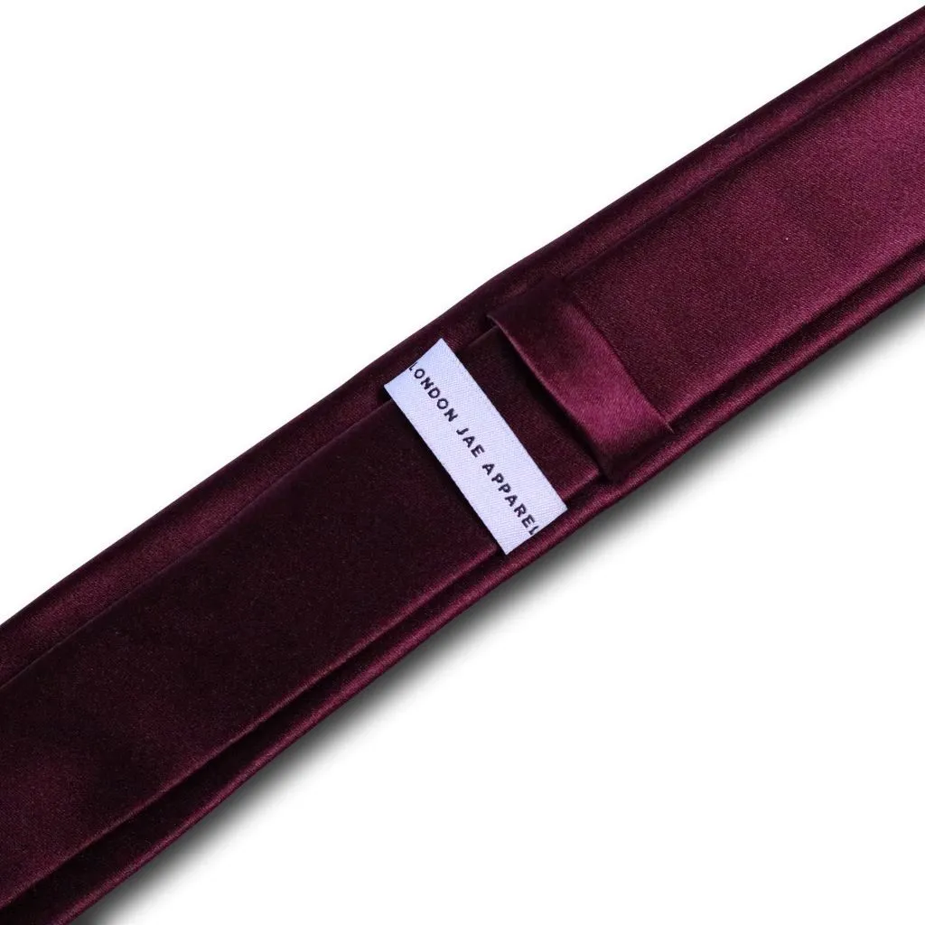 Burgundy Wine XL Silk Neck Tie