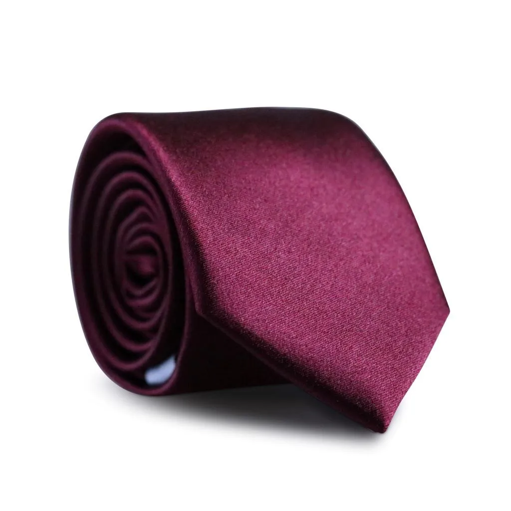 Burgundy Wine XL Silk Neck Tie