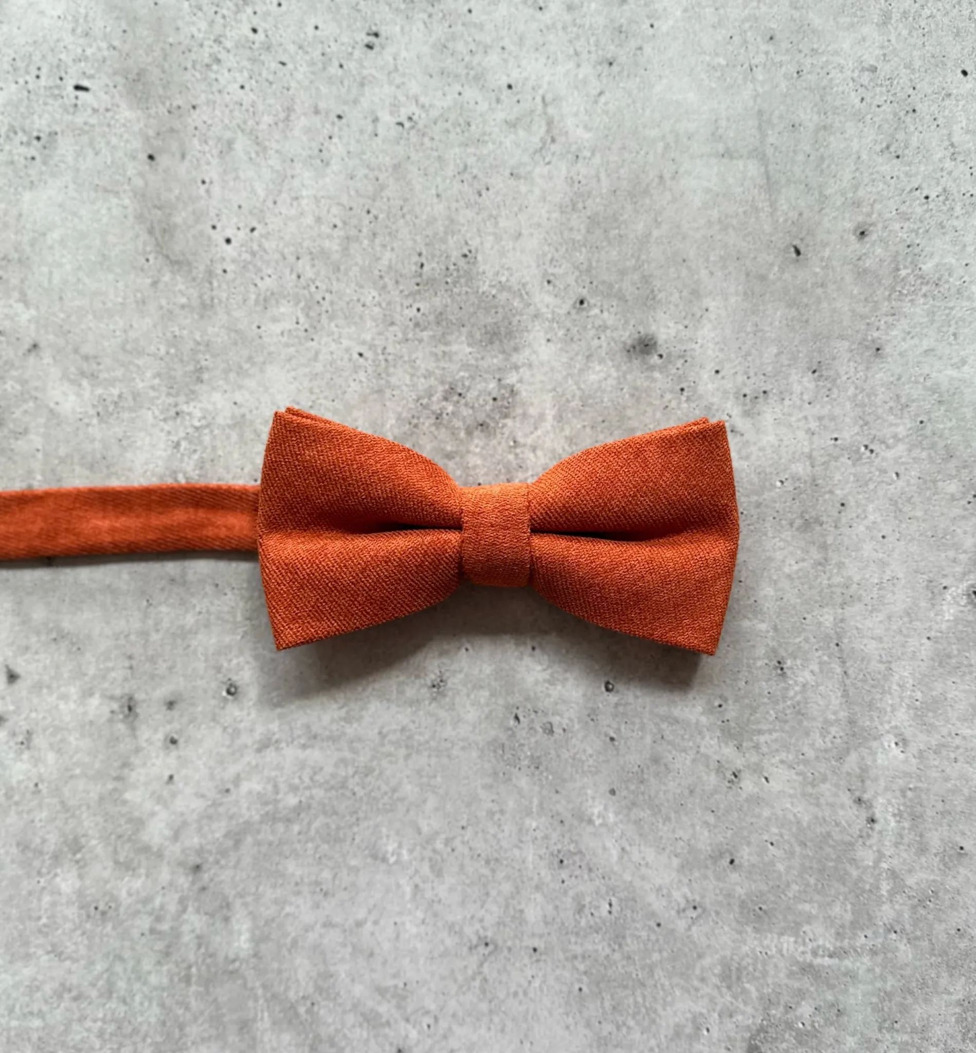 Burnt Orange Cotton Bow Tie