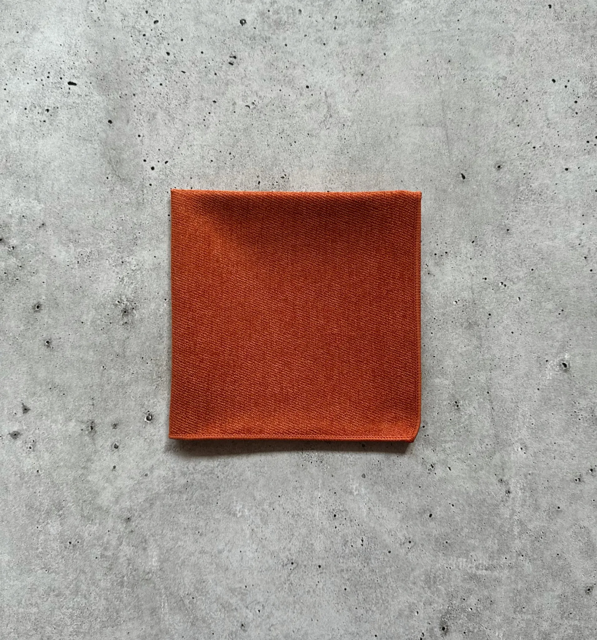 Burnt Orange Cotton Pocket Square