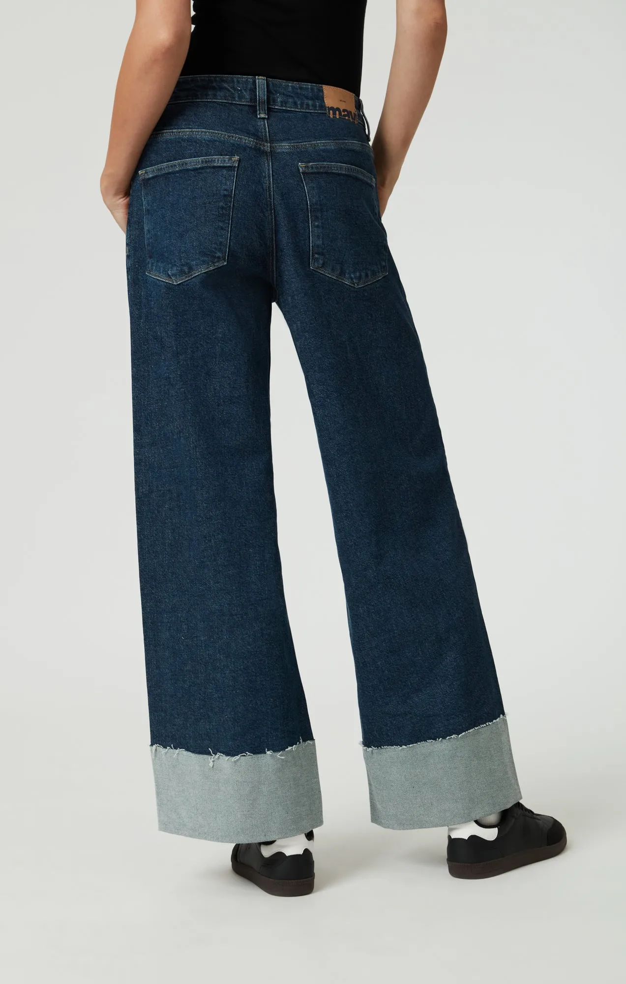 CATHY WIDE LEG IN DARK BLUE DENIM