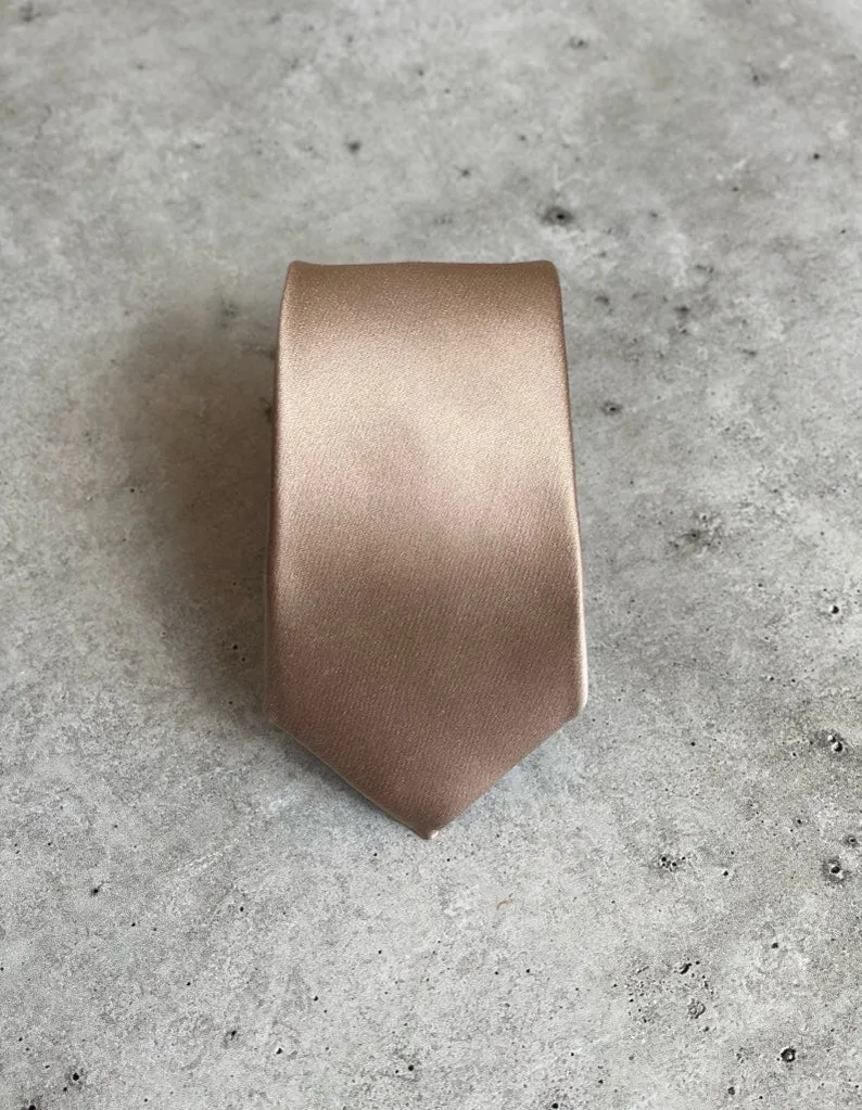 Champagne Silk Pre Tied Bow Tie