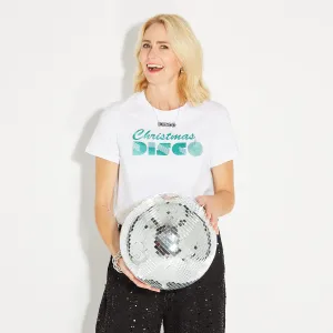 Christmas Disco Tshirt White