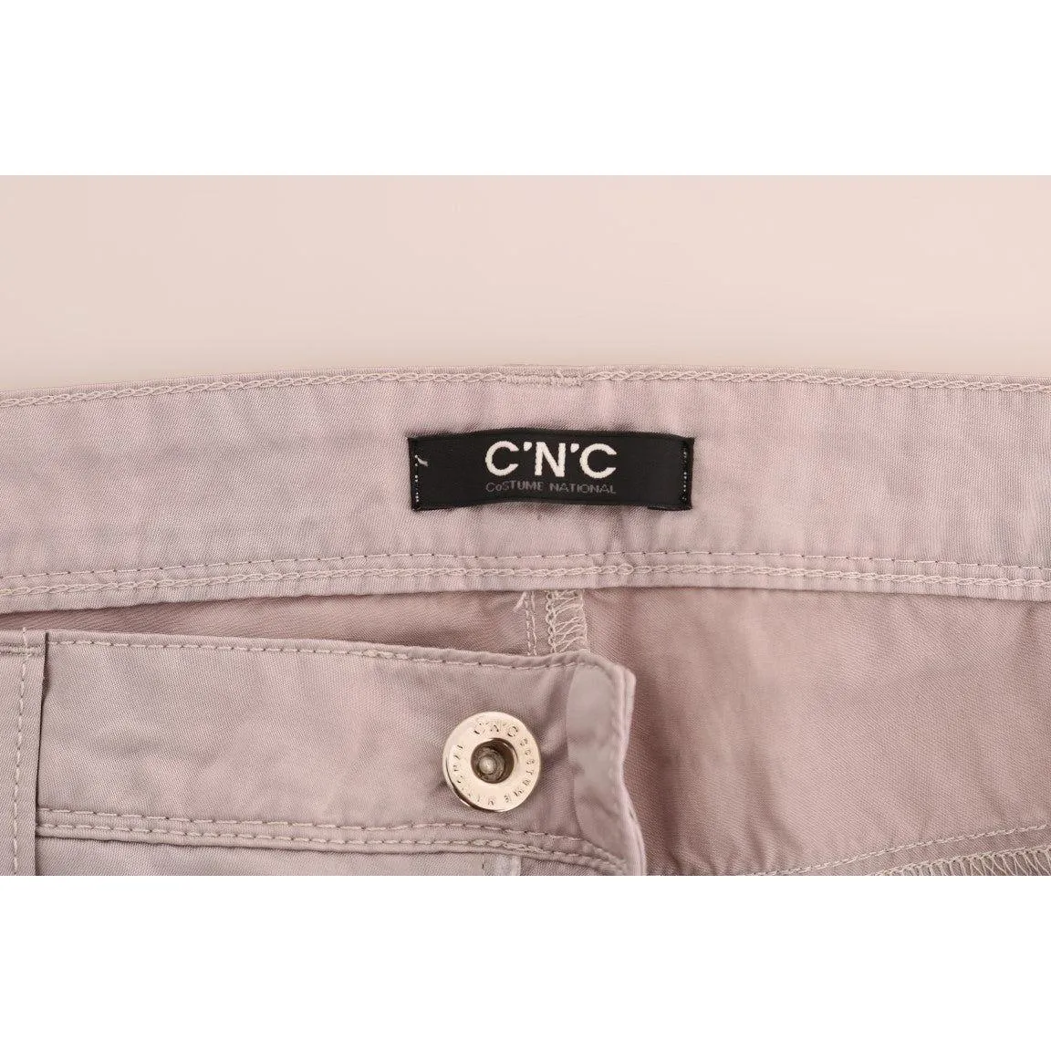 Costume National Chic Beige Slim Fit Designer Jeans