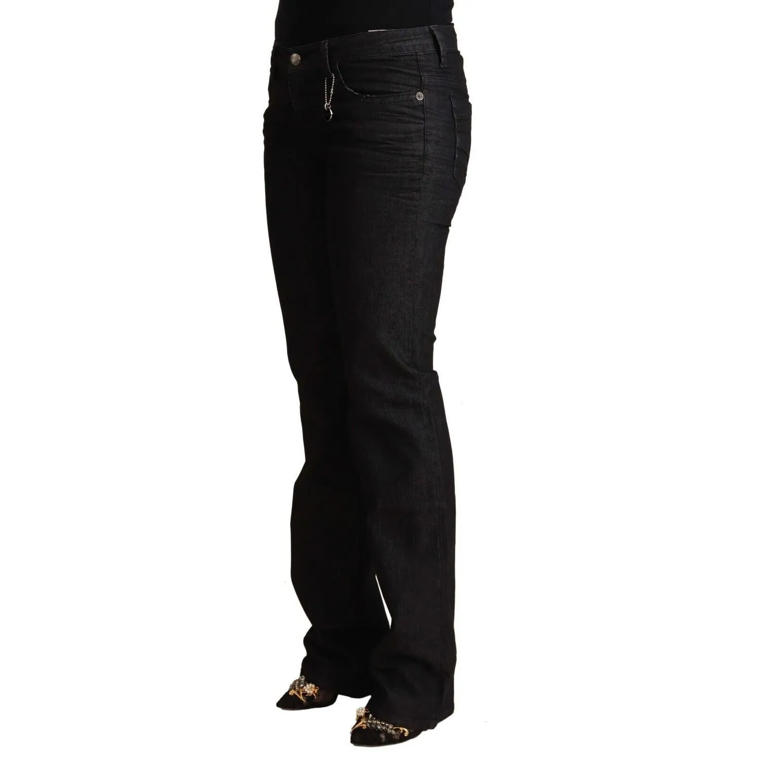 Costume National Chic Low Waist Skinny Black Denim Jeans