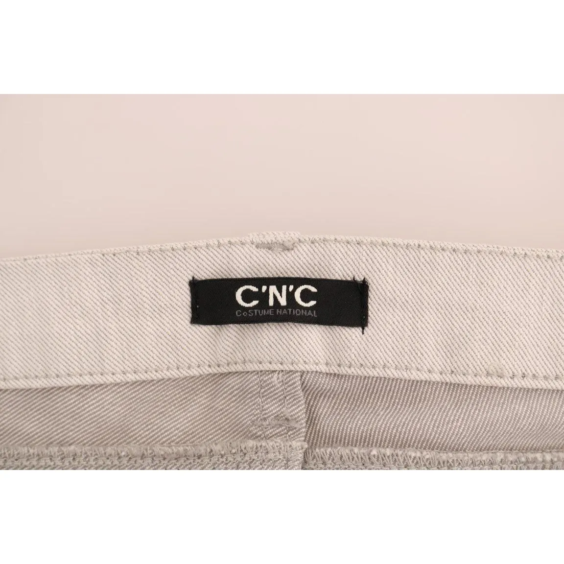 Costume National Chic White Slim-Fit Stretch Jeans