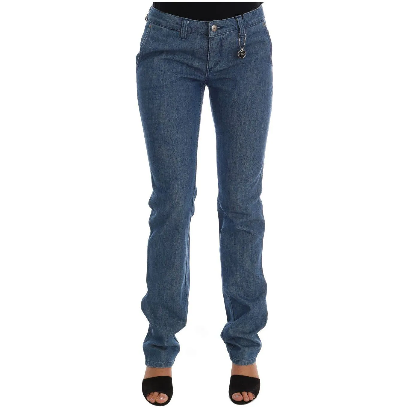 Costume National Super Slim Blue Wash Cotton Jeans