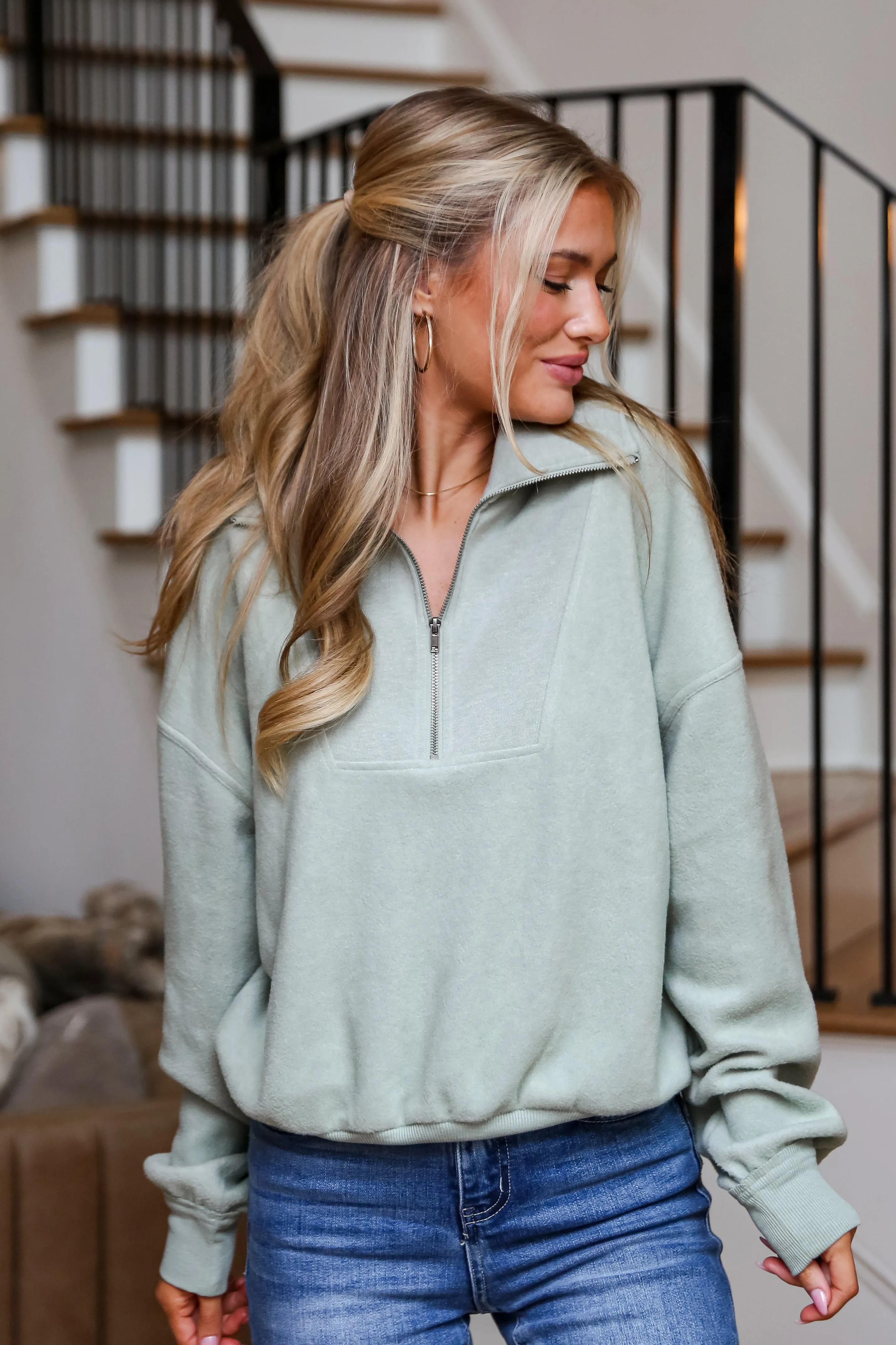 Cozy Feels Fleece Quarter Zip Pullover - DOORBUSTER