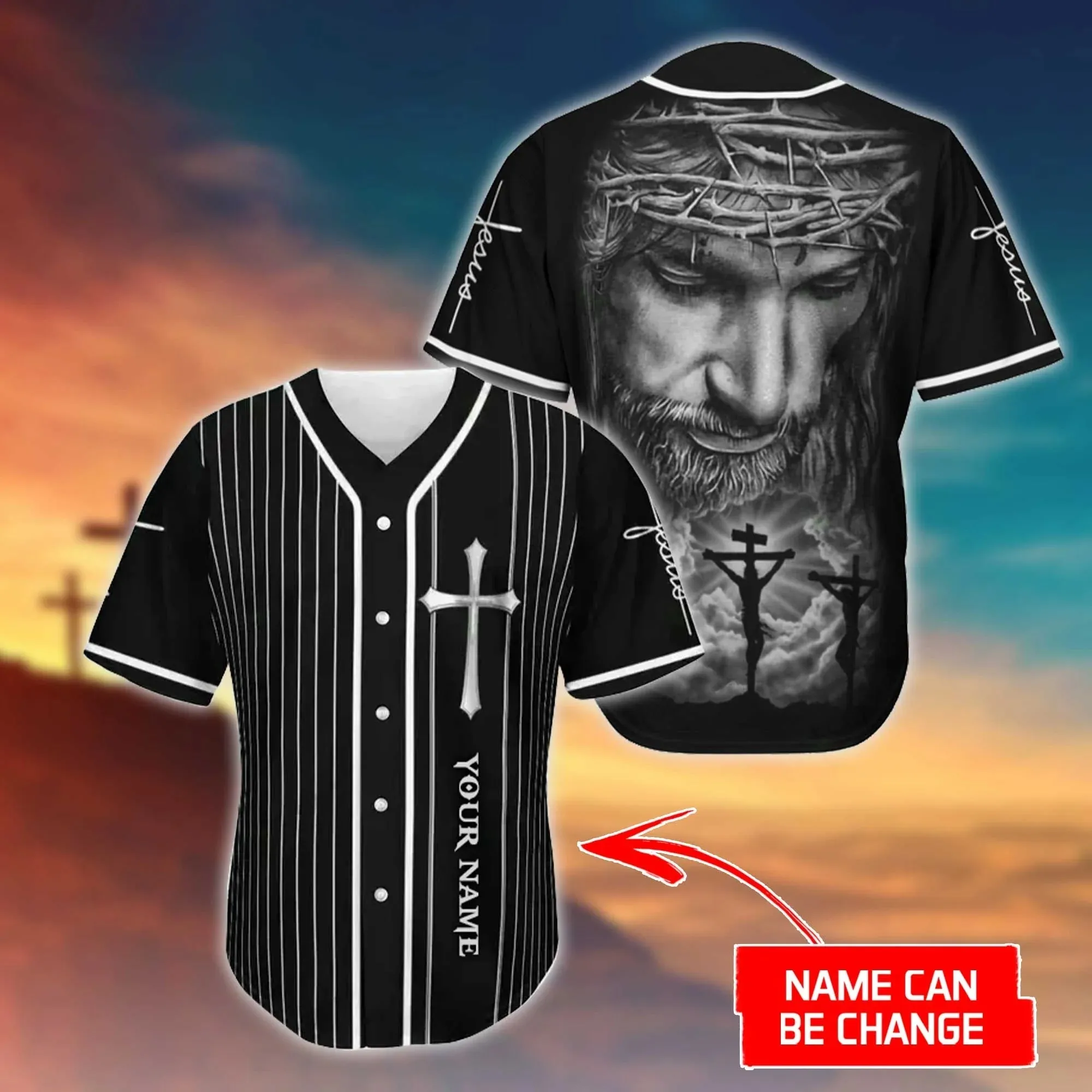 Cross, Christ Baseball Jersey - The Savior Custom Baseball Jersey Shirt For Men Women