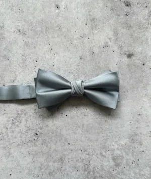 Dusty Blue Satin Bow Tie