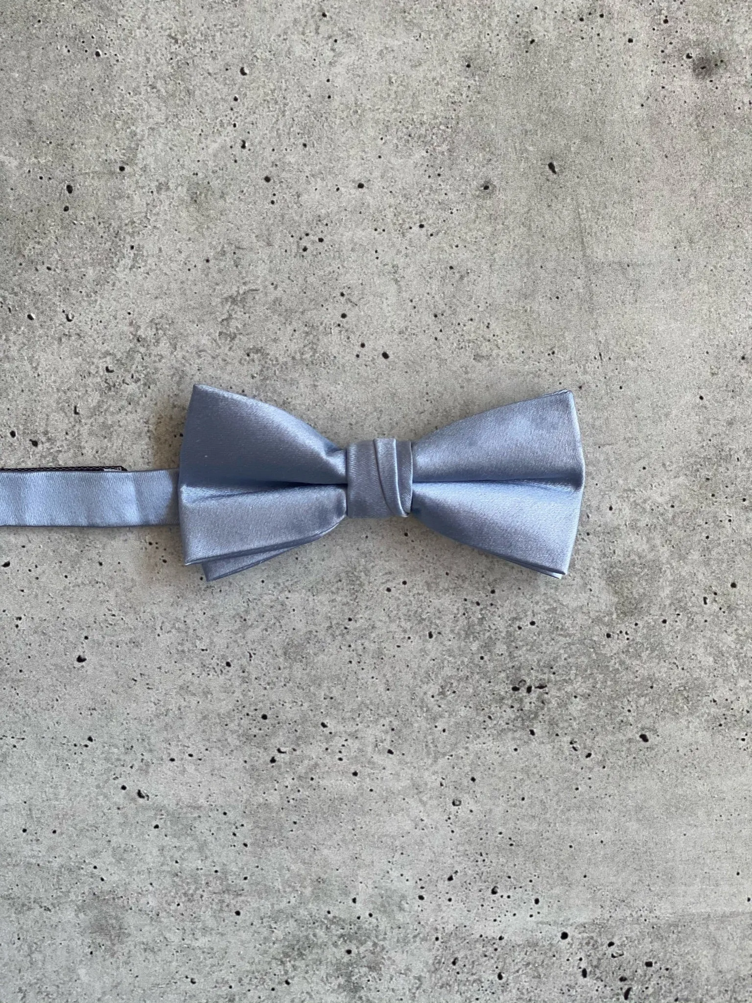 Dusty Blue Silk Pre Tied Bow Tie