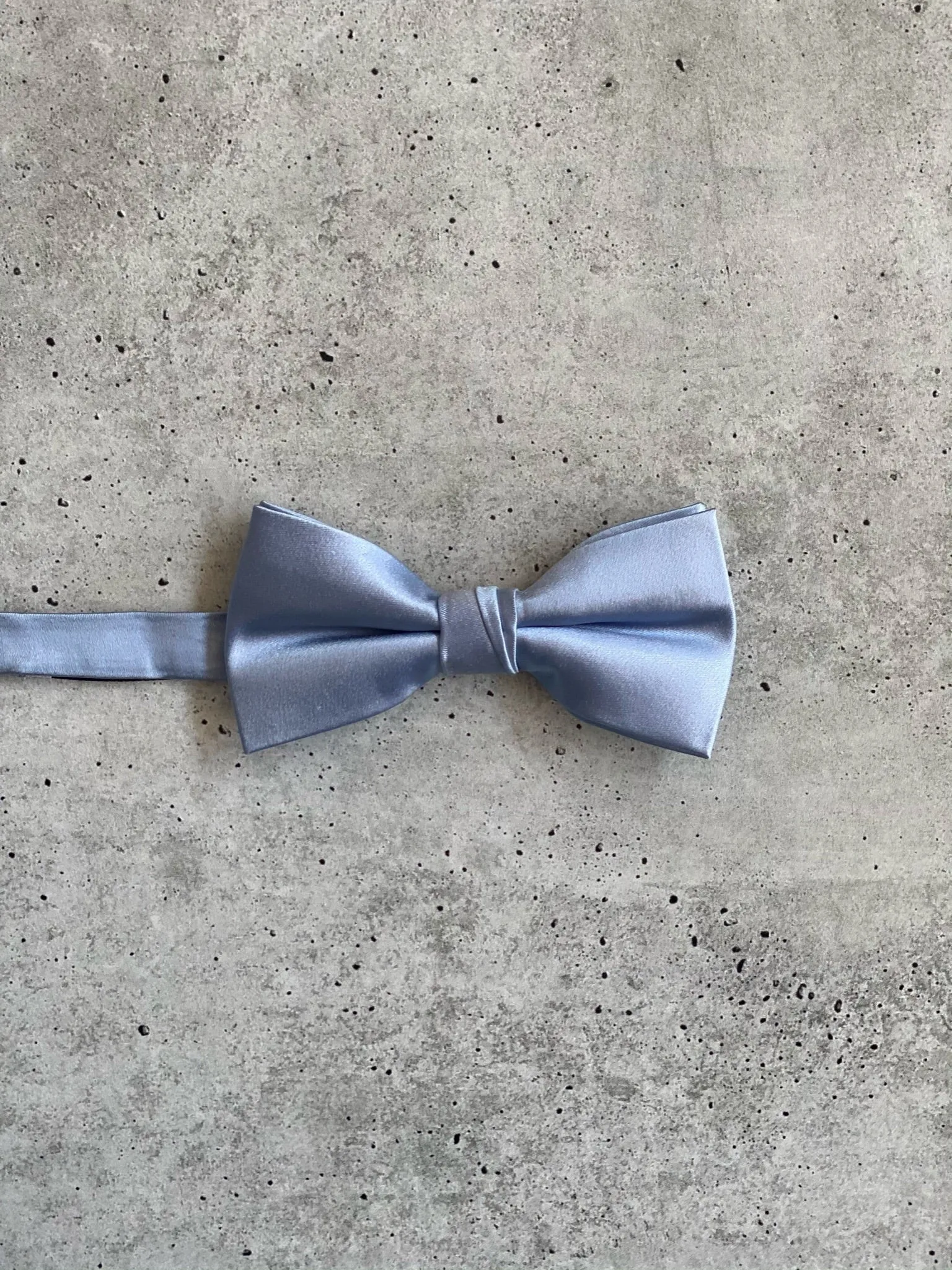 Dusty Blue Silk Pre Tied Bow Tie