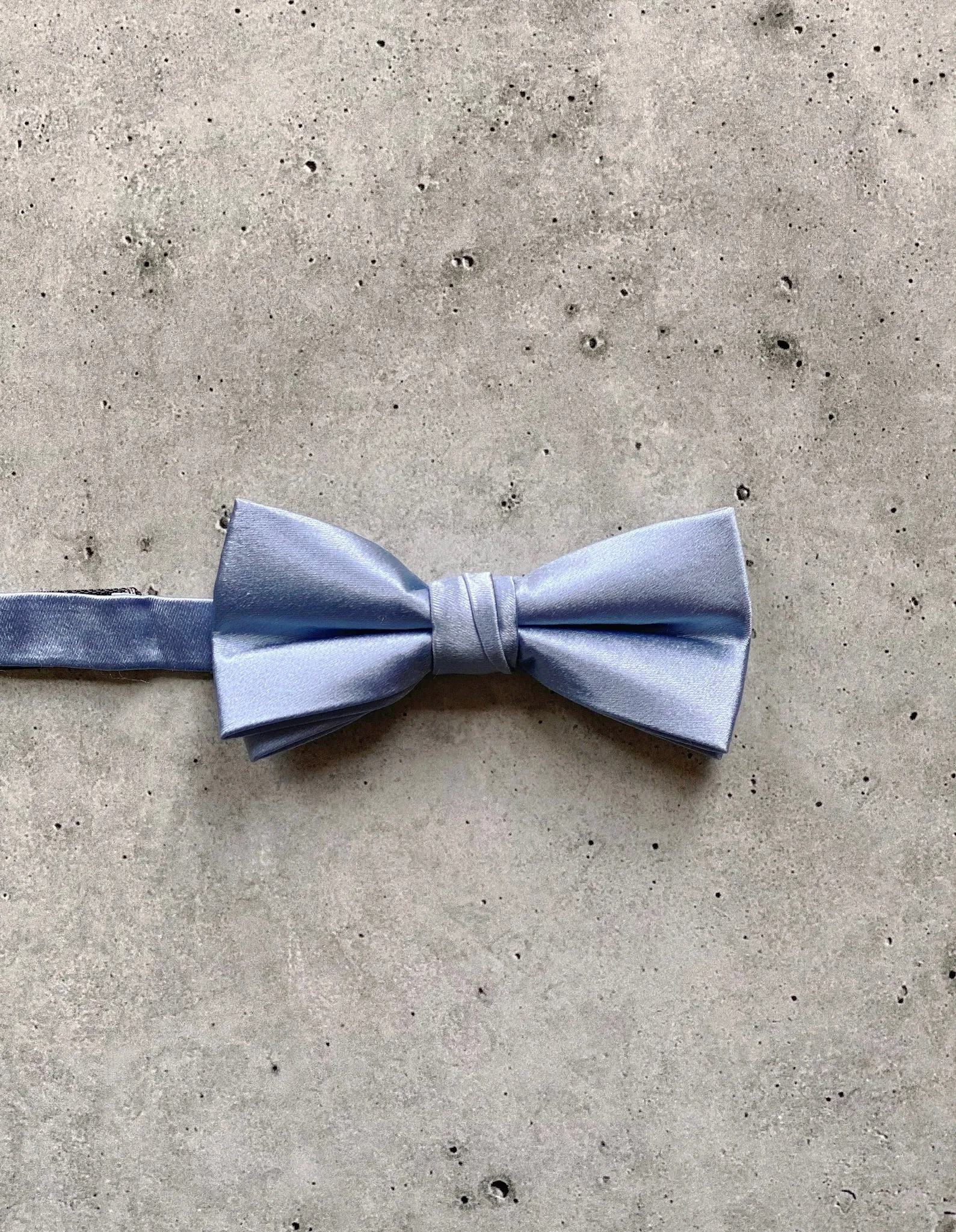 Dusty Blue Silk Pre Tied Bow Tie