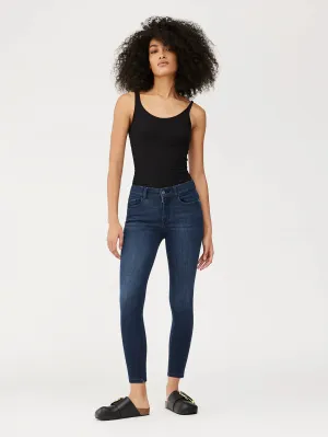 Farrow Skinny High Rise Ankle - Dark Indigo