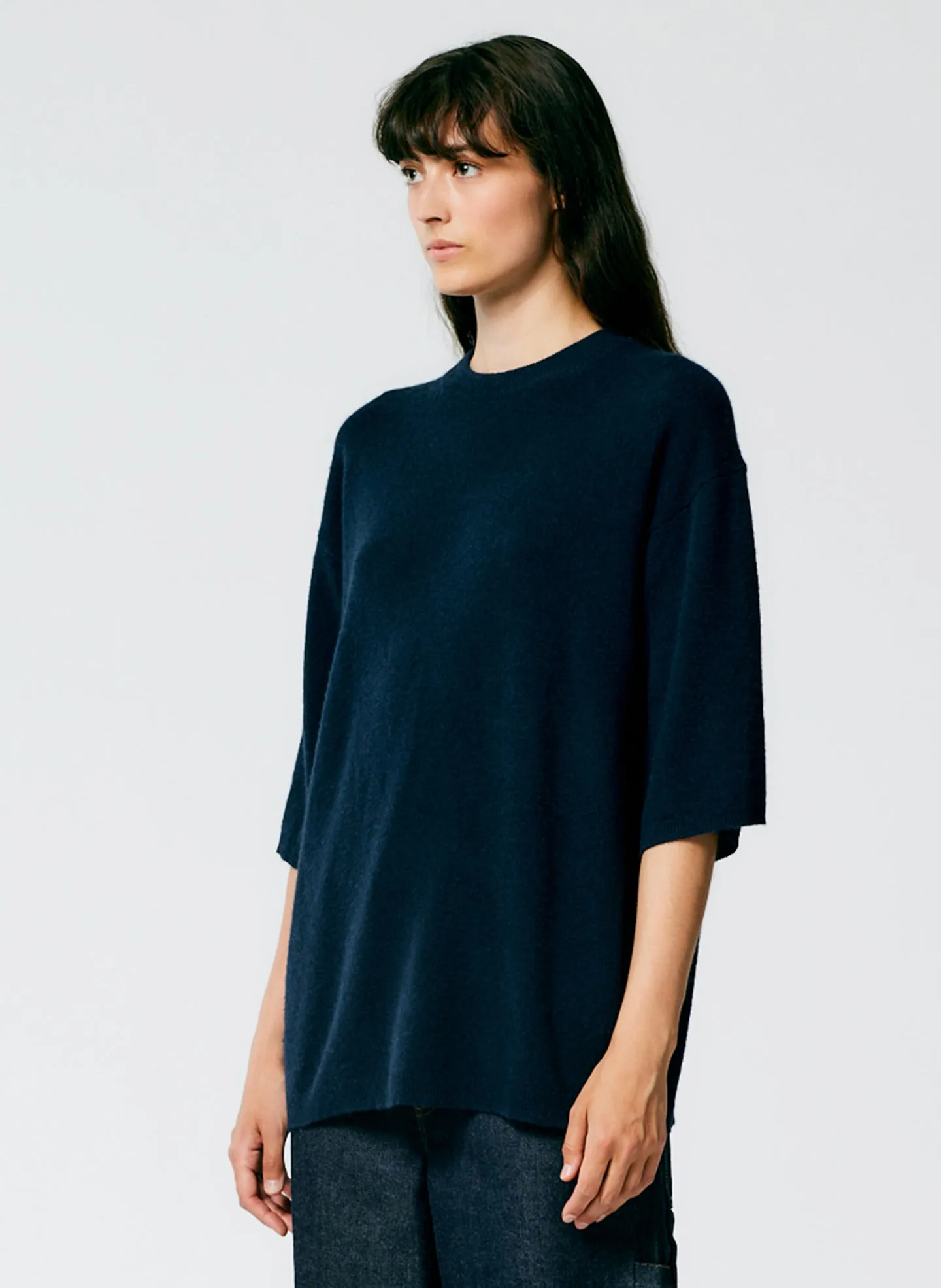 Feather Weight Cashmere Oversized Easy T-Shirt