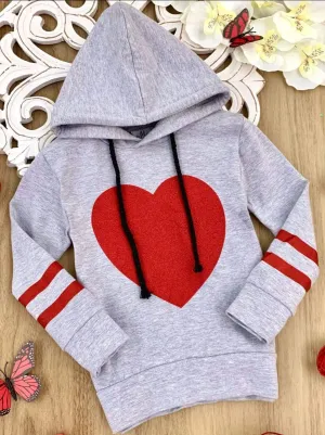 Feelin' The Love Glitter Heart Hoodie