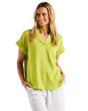 Flores Blouse Lime Green