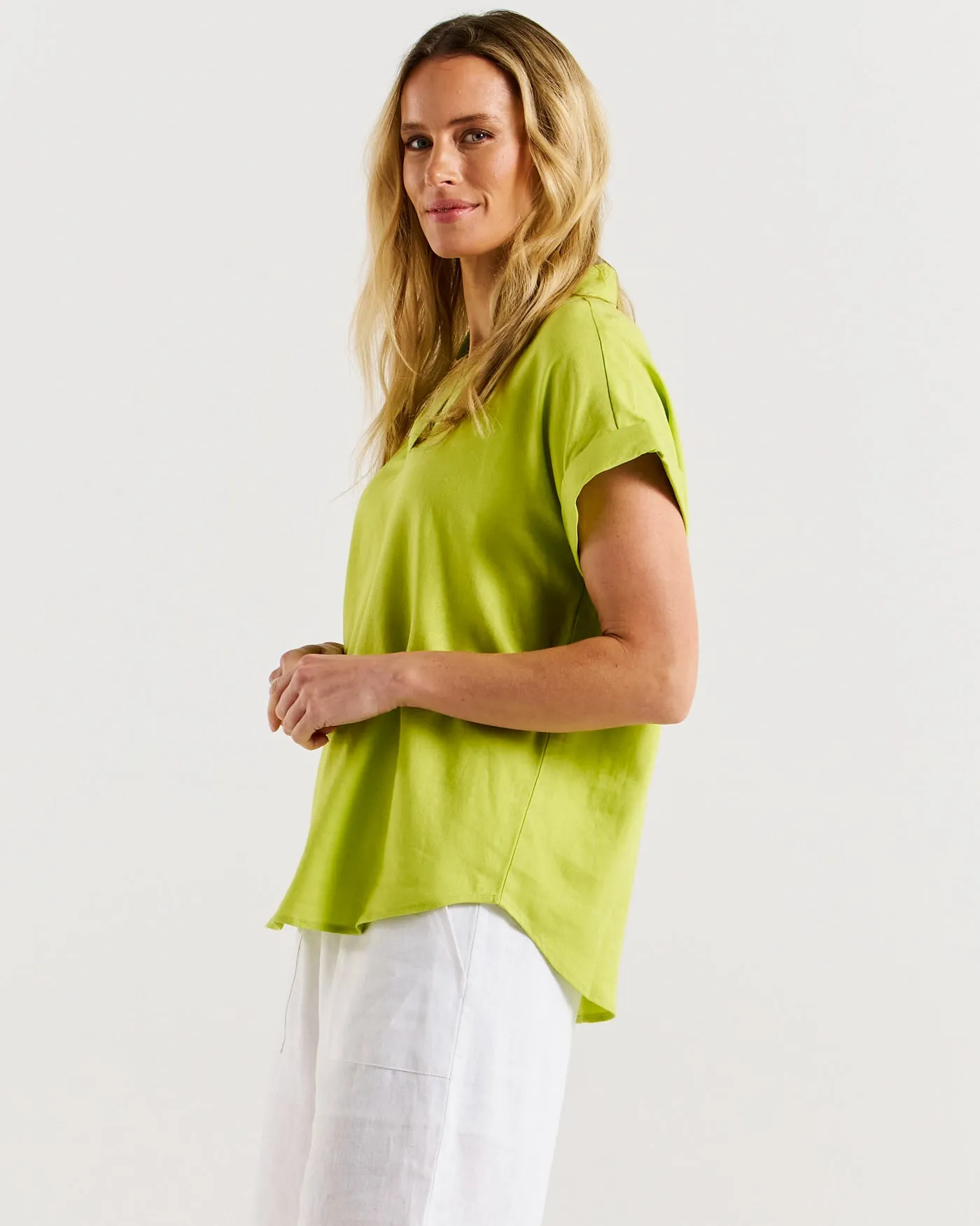 Flores Blouse Lime Green