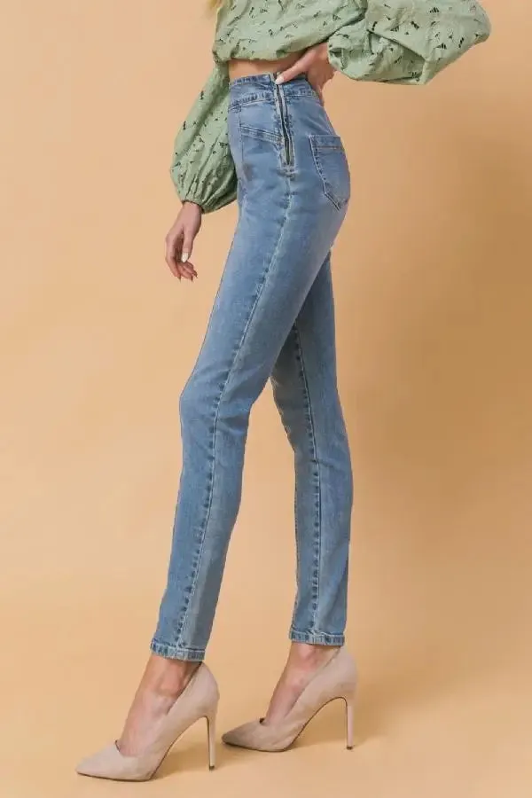 Flying Tomato Skinny Denim Pants