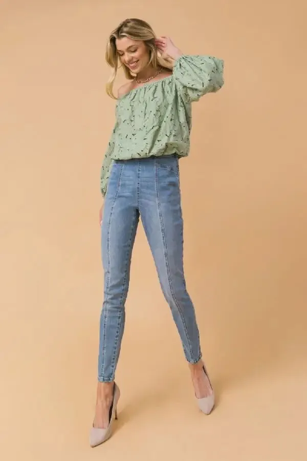 Flying Tomato Skinny Denim Pants