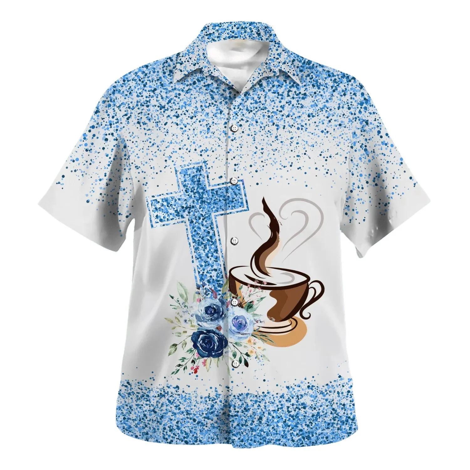 Fueled By Jesus And Coffee Hawaiian Shirt - Christian Hawaiian Shirt - Best Hawaiian Shirts