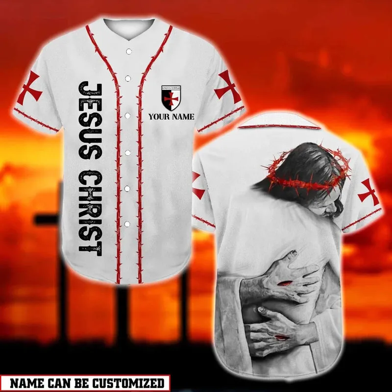 God Hug Baseball Jersey - God Is Love Custom Printed 3D Baseball Jersey Shirt For Men Women