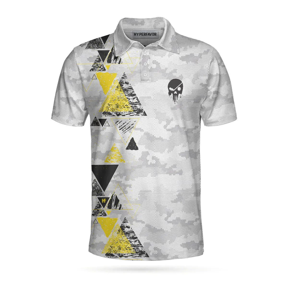 Golf Instructions Triangle And Camouflage Pattern Polo Shirt Coolspod