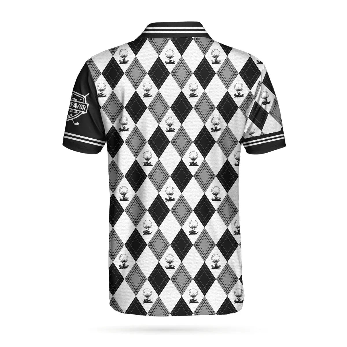 Golf The Way I Do Polo Shirt, Black And White Argyle Pattern Polo Shirt, Best Golf Shirt For Men Coolspod