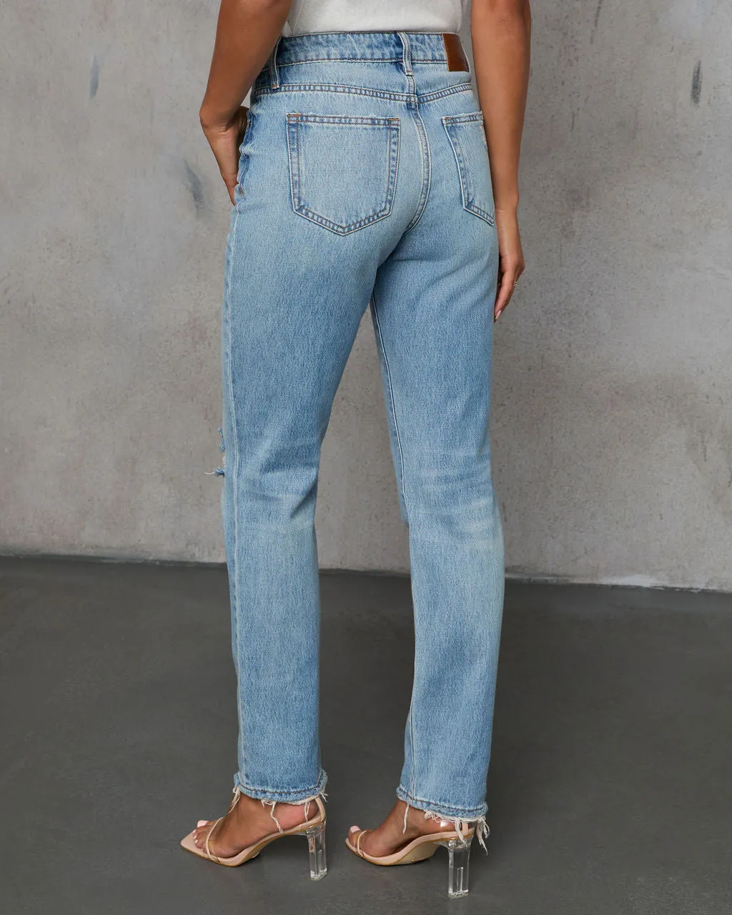 Grazie Cropped High Rise Distressed Jeans