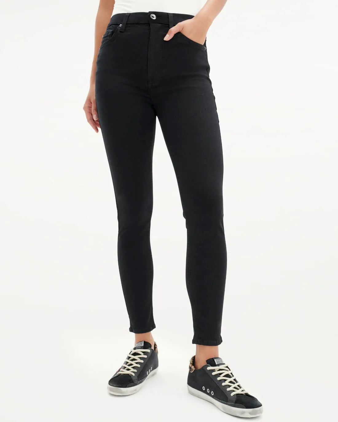 High Waist Ankle Skinny Jeans