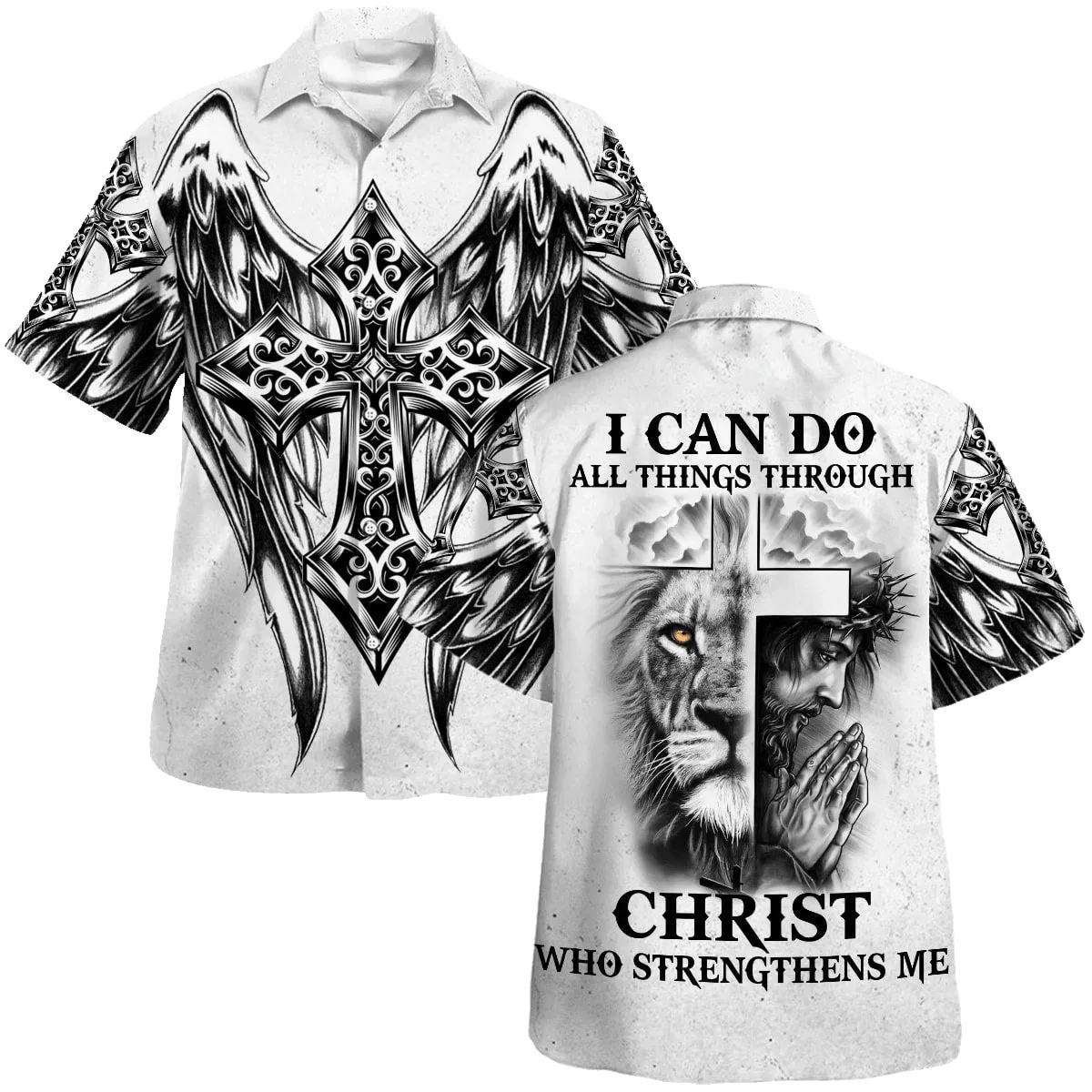 I Can Do All Things Through Christ Who Strengthens Me Hawaiian Shirt For Men and Women - Faith inspired Hawaiian shirt