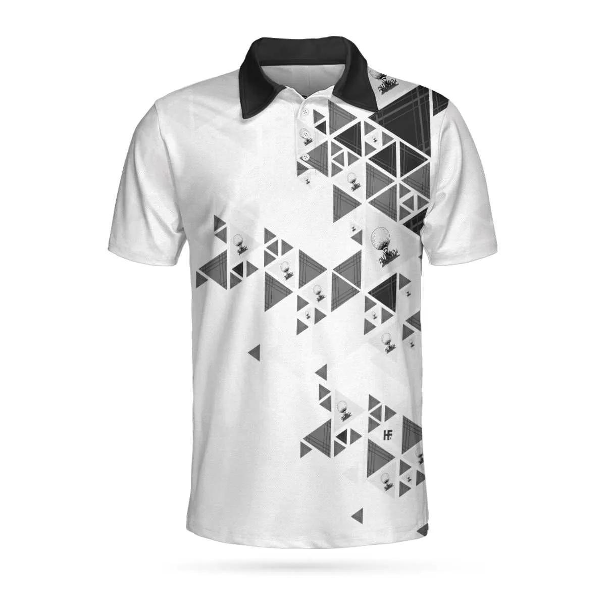 I Don'T Get Older I Level Up Golf Polo Shirt, Black And White Geometric Golf Shirt For Men Coolspod