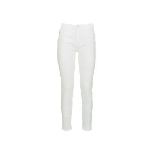 Imperfect White High-Waisted Slim Denim Trousers