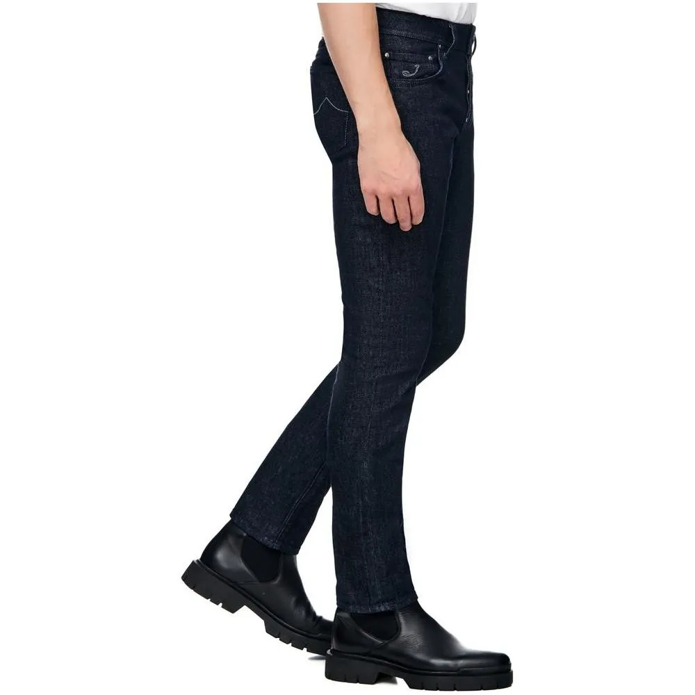 Jacob Cohen Blue Cotton Men Jeans