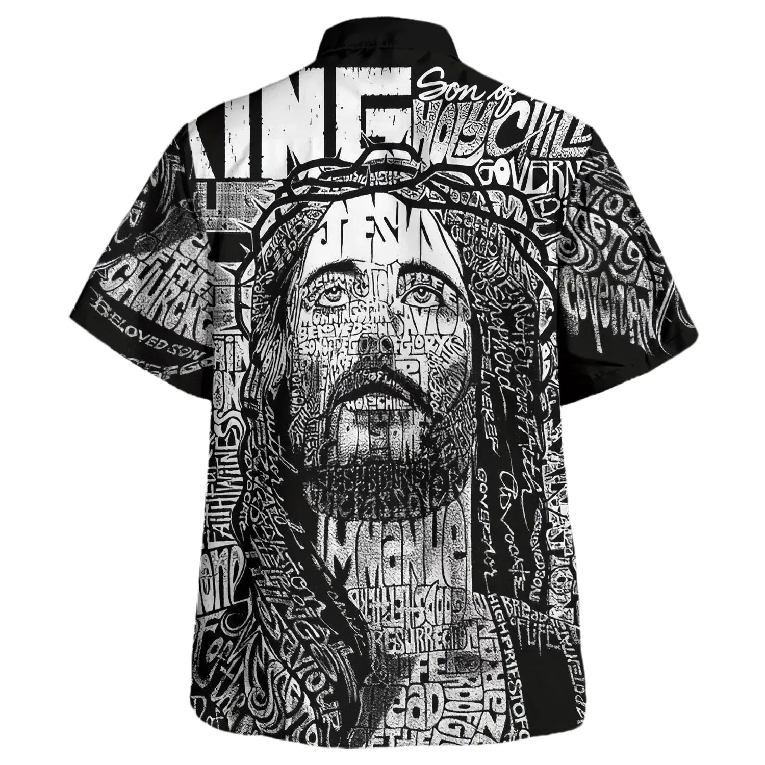 Jesus Christ Portrait Hawaiian Shirt - Christian Hawaiian Shirt - Religious Hawaiian Shirts