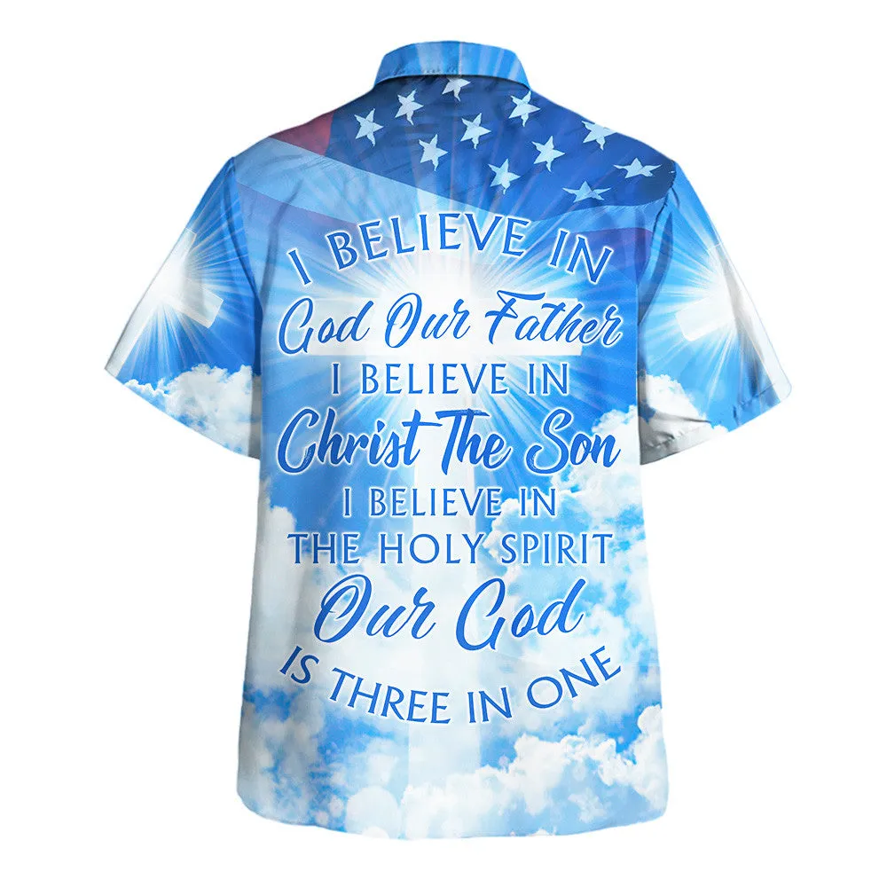 Jesus Heart Eagle God Our Father Hawaiian Shirt For Men and Women - Faith inspired Hawaiian shirt