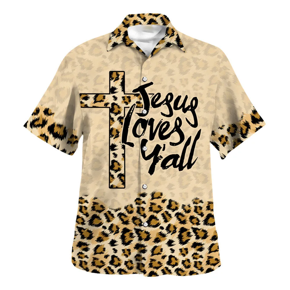 Jesus Love Y'all Hawaiian Shirt - Christian Hawaiian Shirt - Religious Hawaiian Shirts