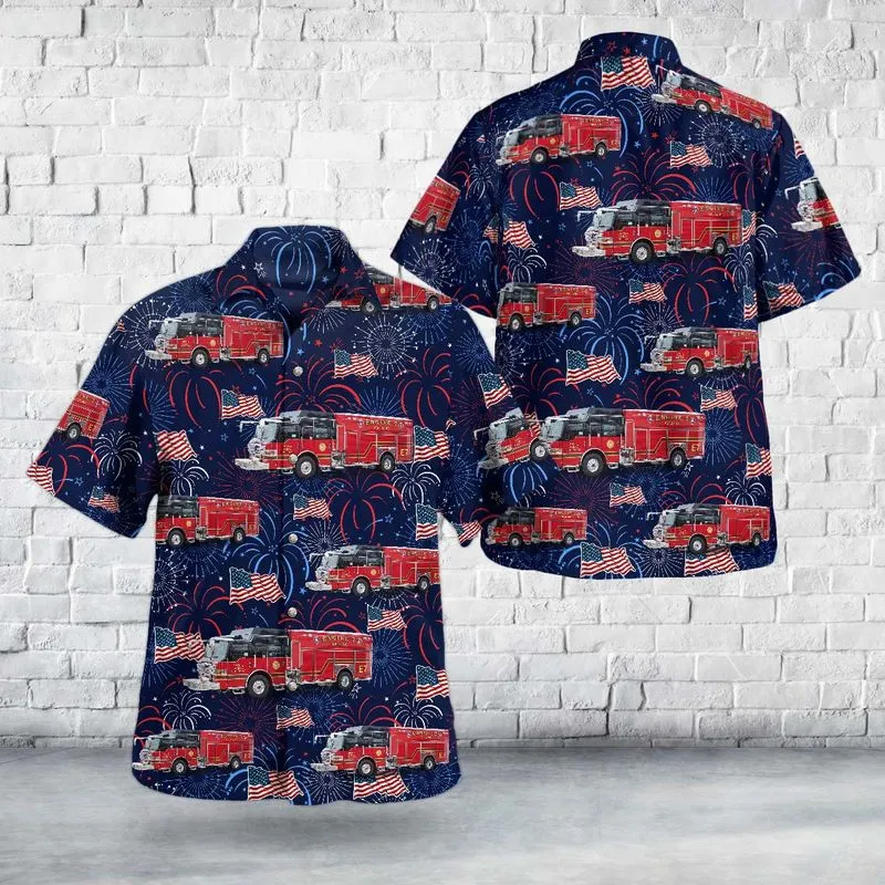 Joplin, Missouri, Joplin Fire Department, 4th Of July Hawaiian Shirt for men and women