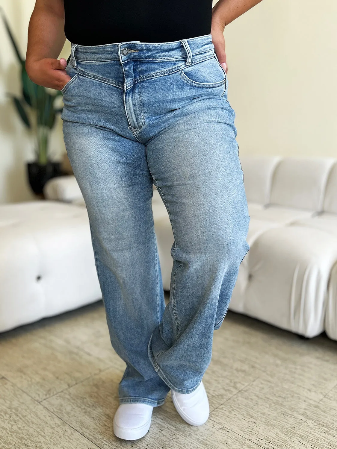 Judy Blue Jen High Waist Wide Leg Jeans