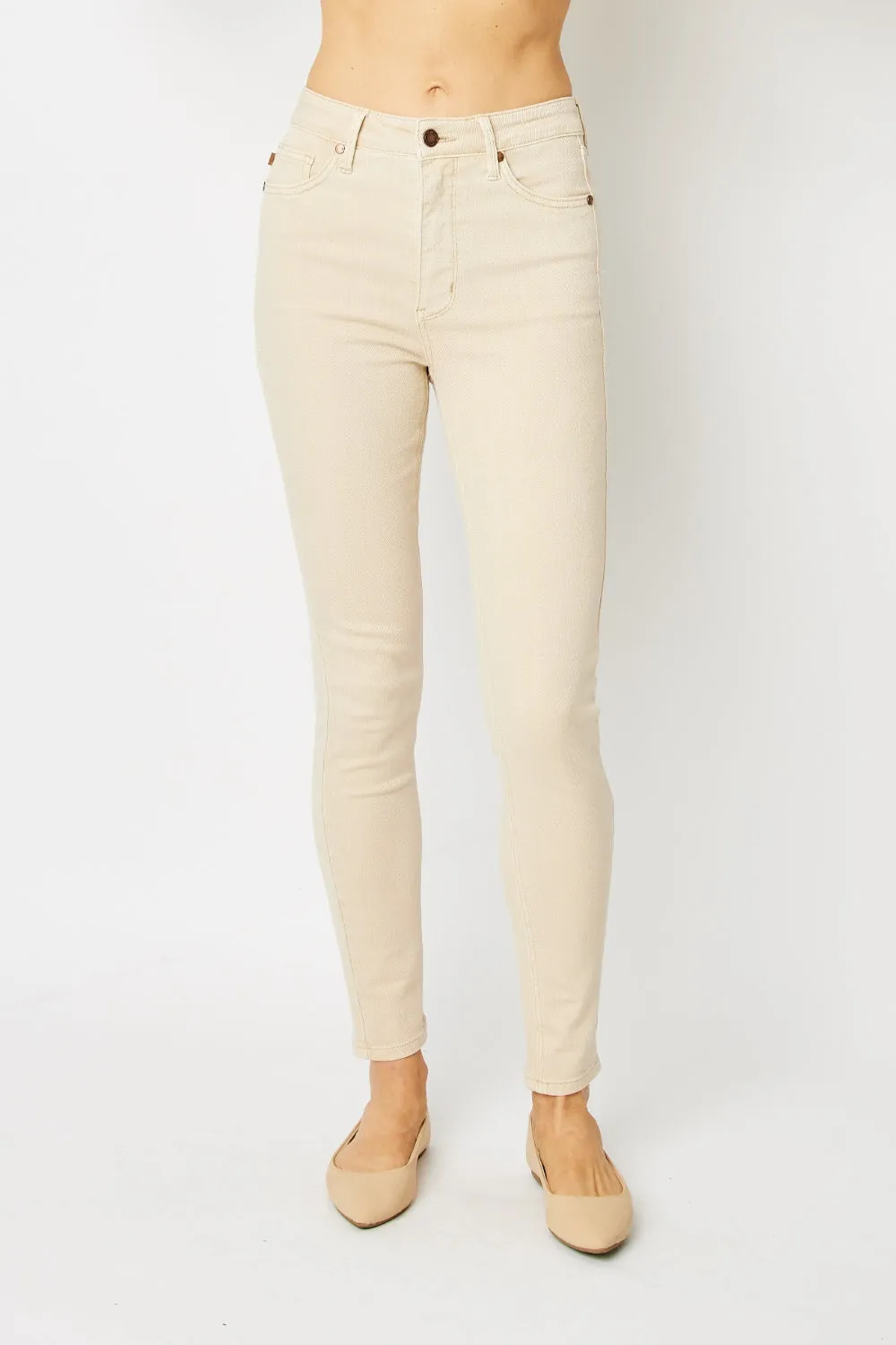 Judy Blue Tara Garment Dyed Tummy Control Skinny Jeans