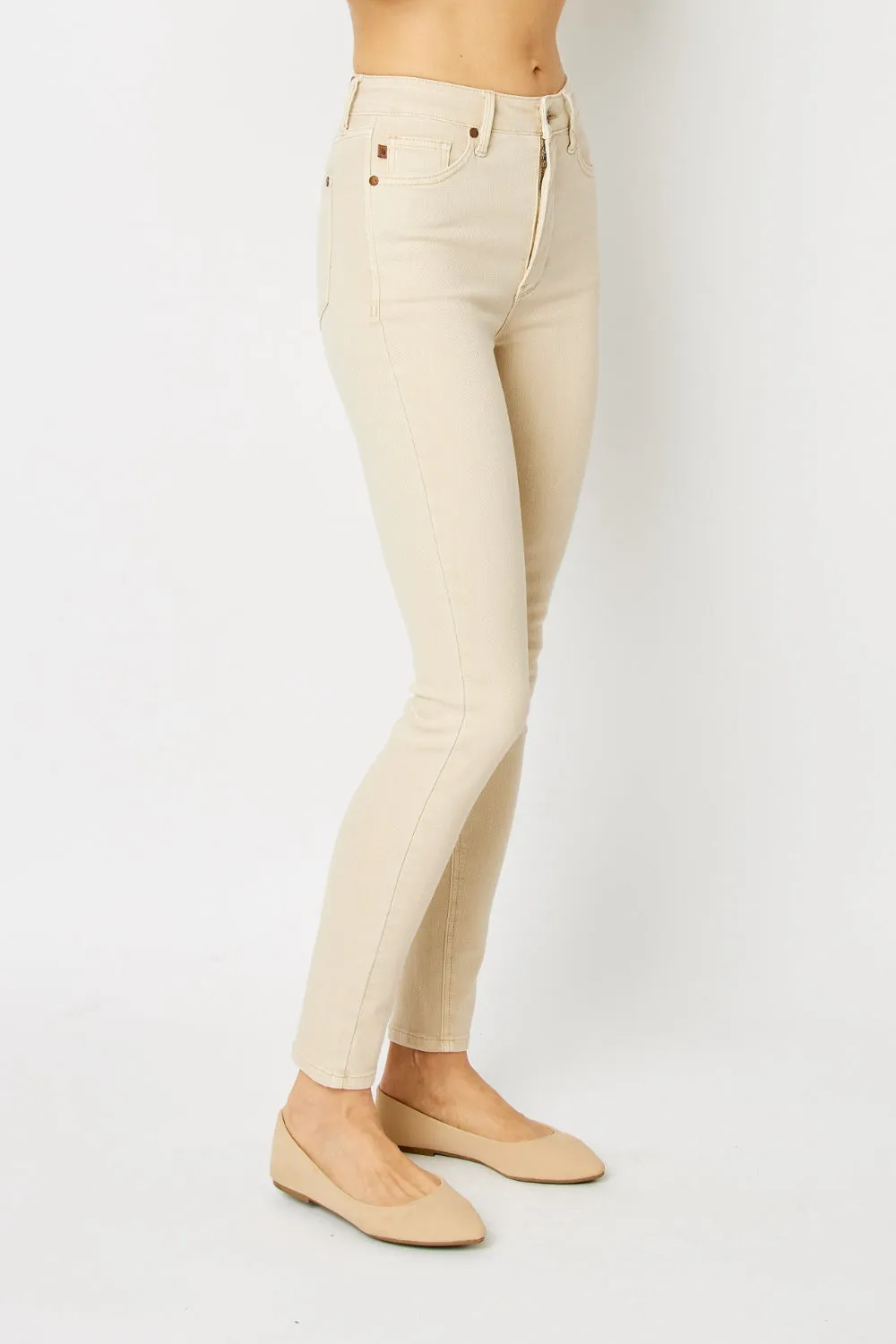 Judy Blue Tara Garment Dyed Tummy Control Skinny Jeans