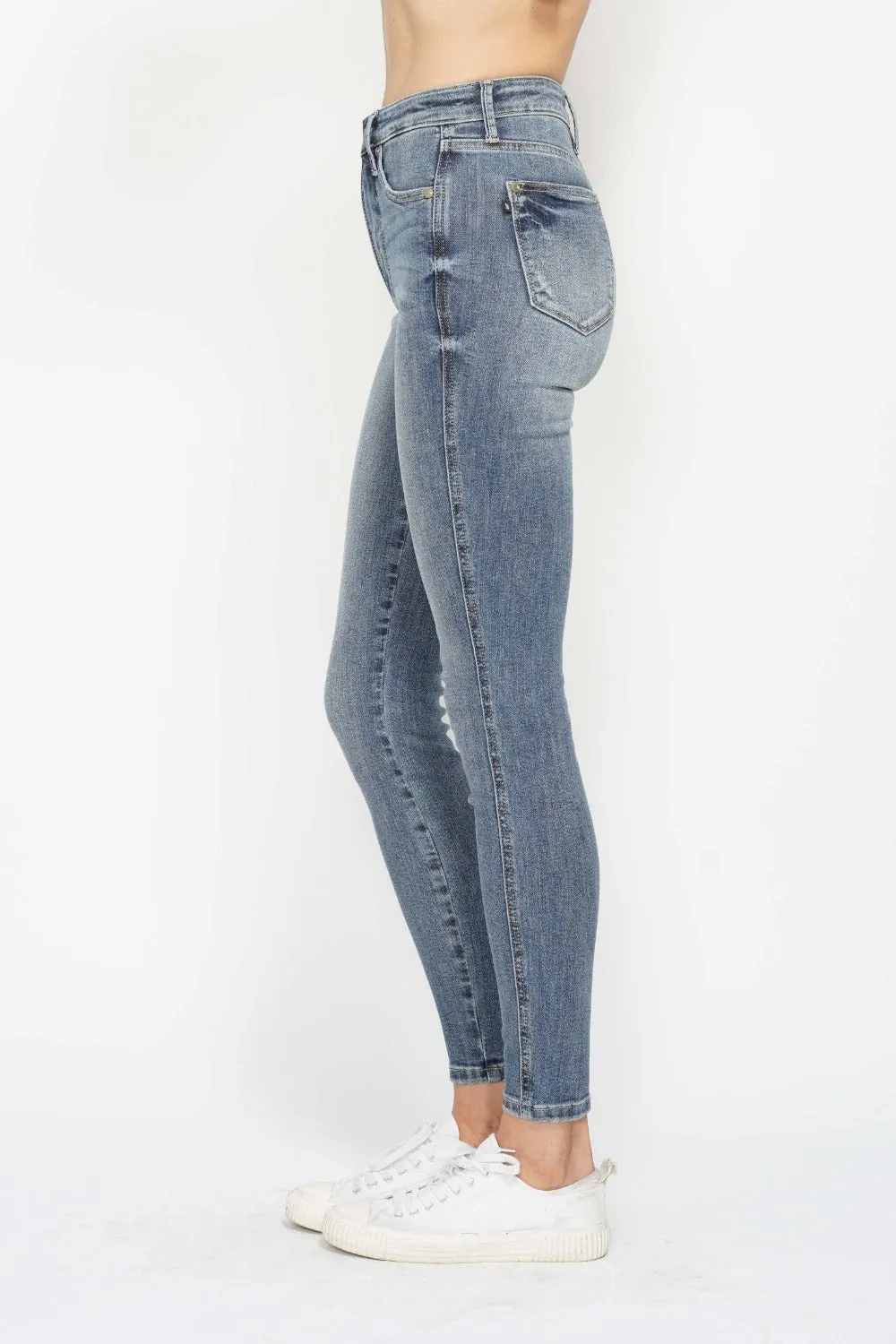 Judy Blue Tummy Control Contrast Wash High Rise Skinny Jeans